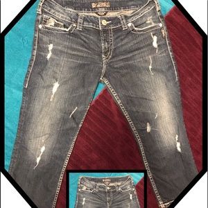 Woman’s Silver brand capris size W 32 Like NEW!